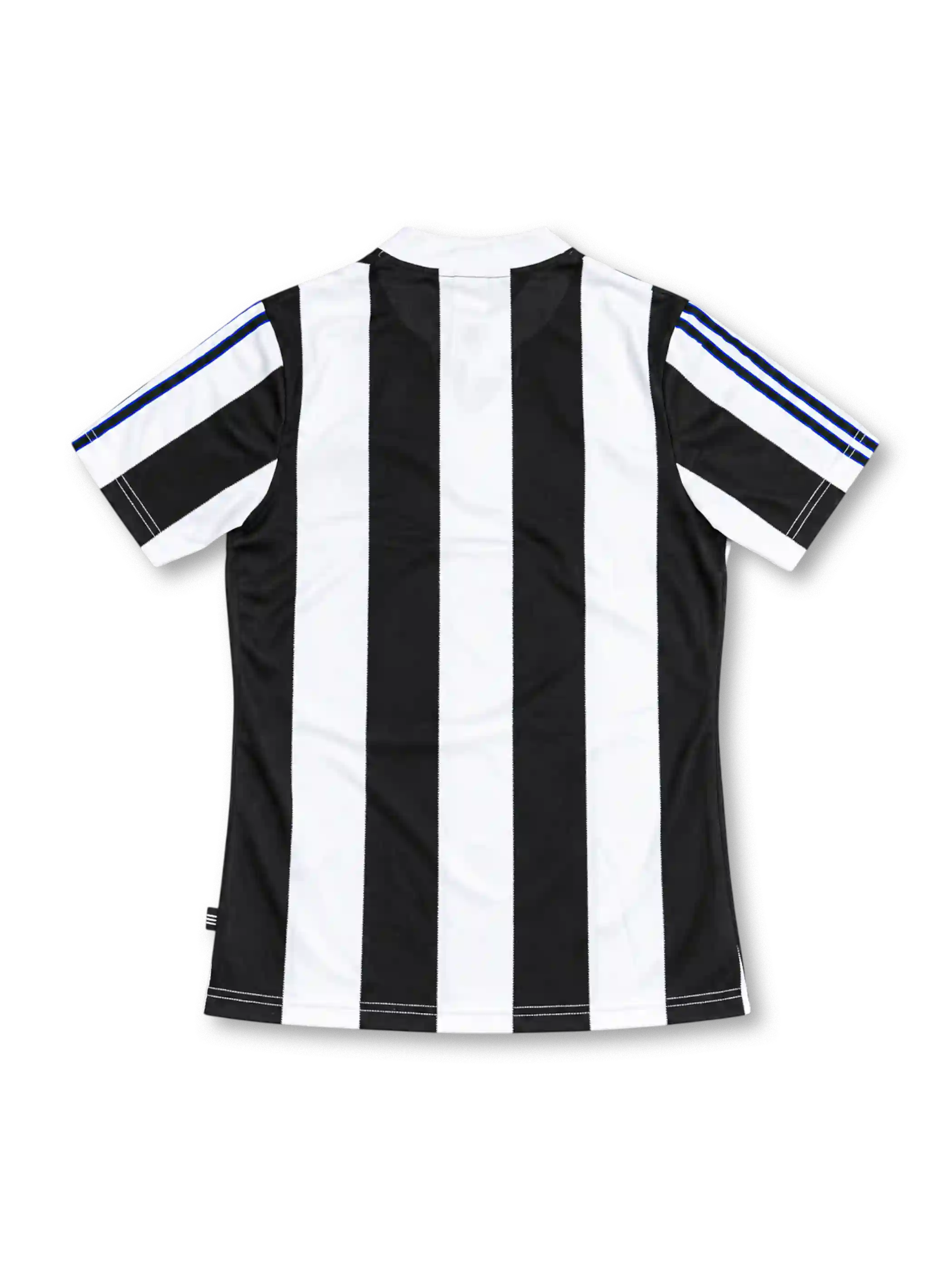 ニューカッスル・ユナイテッド 1995-97 ホーム ユニフォーム 白黒の縦縞 グランパ襟 NEWCASTLE BROWN ALEロゴ入り