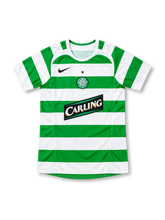 セルティック 2005-06 ホーム ユニフォーム 緑と白の横縞 クローバーのエンブレム CARLINGロゴ入り