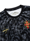 2024-25 イングランド代表 ブラック ライオン柄 Tシャツ