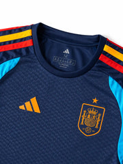 2026 スペイン代表 ネイビー×シアン トレーニングシャツ
