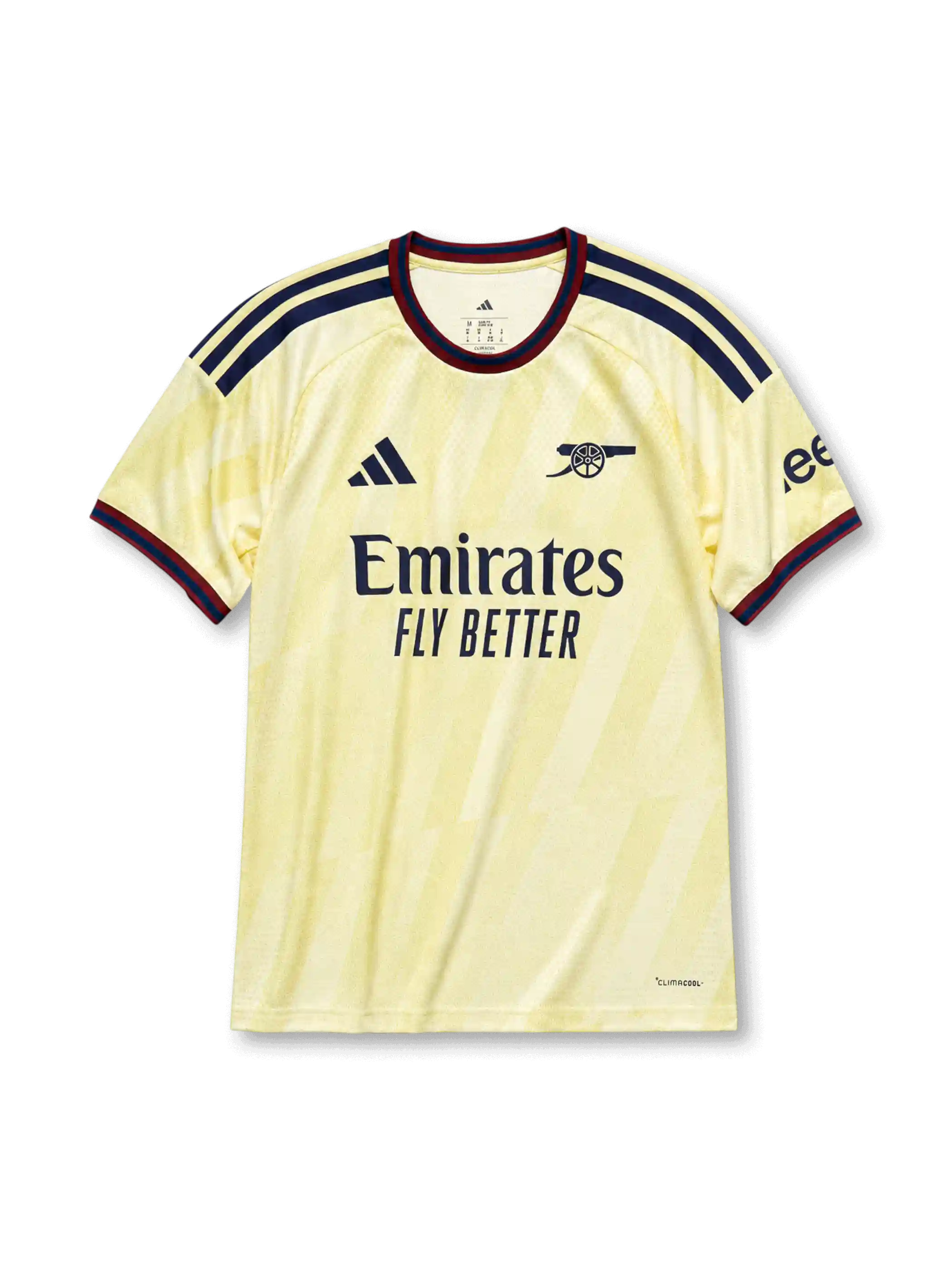 2026-27アーセナルFC アウェイAuthenticユニフォーム、クラブエンブレムとブランドロゴを備えた選手着用仕様の速乾サッカーシャツ。