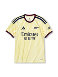 2026-27アーセナルFC アウェイAuthenticユニフォーム、クラブエンブレムとブランドロゴを備えた選手着用仕様の速乾サッカーシャツ。