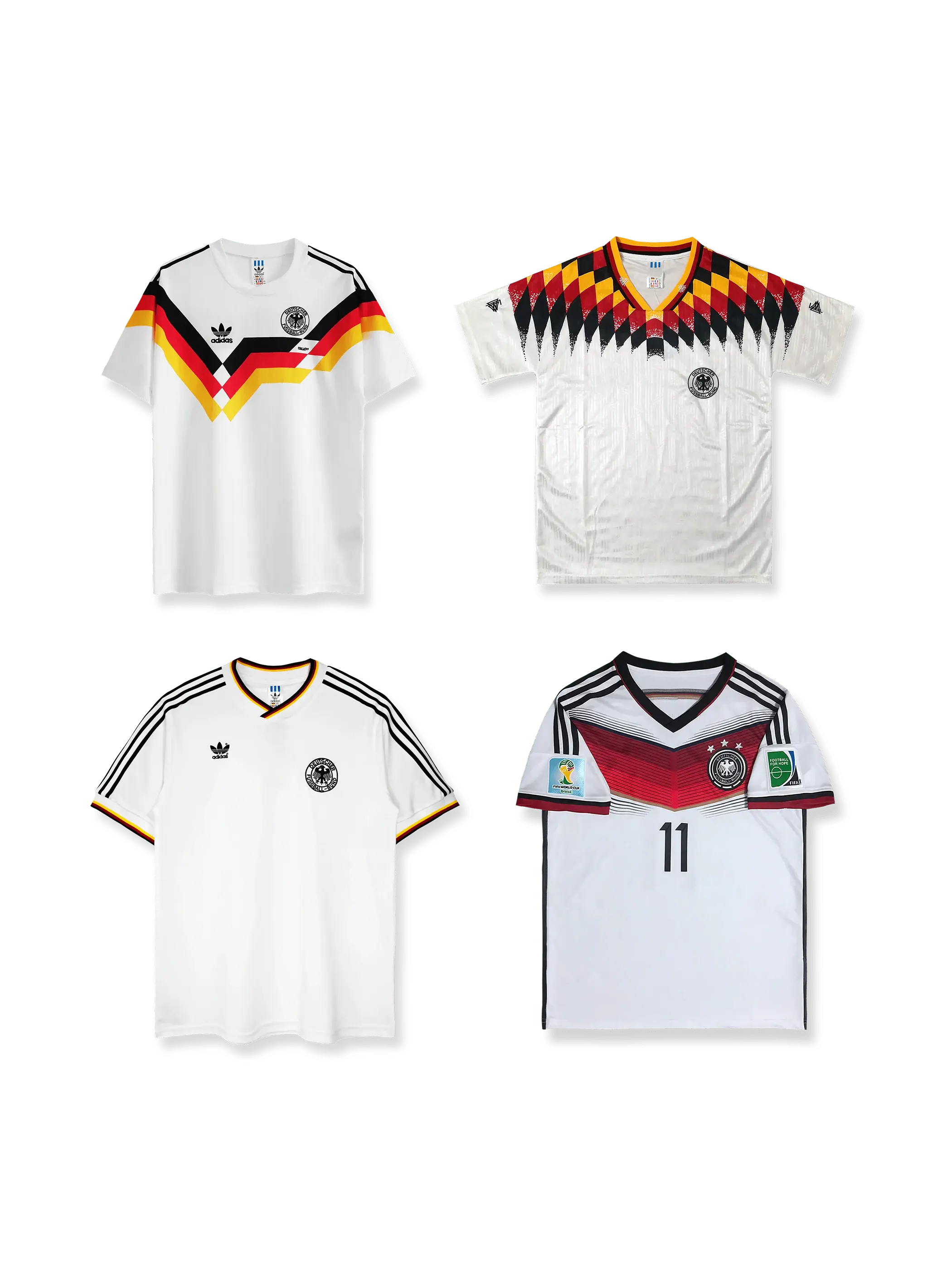 ドイツ代表福袋 無地ユニフォーム3枚セット, vintage football shirt bundle