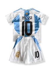製品画像:子供用アルゼンチン メッシ 10番 ユニフォームセット全体図
