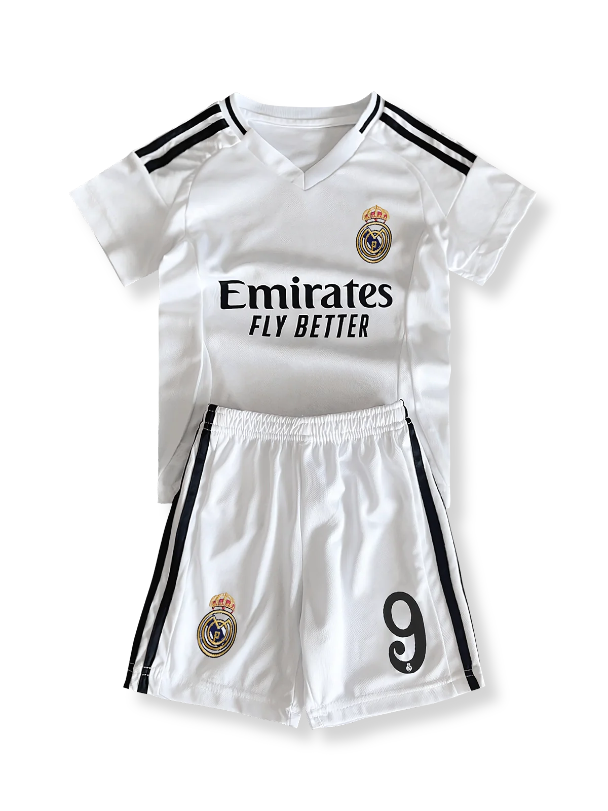製品画像:子供用レアル・マドリード ムバッペ 9番 ユニフォームセット全体図