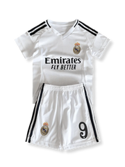 製品画像:子供用レアル・マドリード ムバッペ 9番 ユニフォームセット全体図