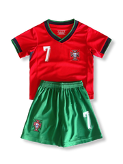 製品画像:ポルトガル子供用ユニフォームセット全体図