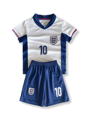 製品画像:イングランド子供用ユニフォームセット全体図、ベリンガム10番