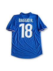 復刻 98 ワールドカップイタリアホーム 18 番 バッジョ・マルディーニユニフォーム正面図