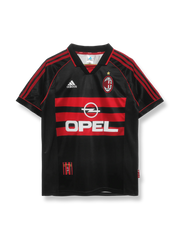 1998/99シーズンのACミランセカンドアウェイユニフォーム、パオロ・マルディーニ着用のクラシックサッカージャージ
