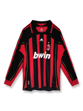 2006/07シーズンのACミランホーム長袖ユニフォーム、パオロ・マルディーニ着用のクラシックサッカージャージ