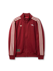 アーセナル adidas Originals 復刻トラックジャケット バーガンディ — ヴィンテージキャノン刺繍とゴールドヘリテージラベルを配したライフスタイルライン