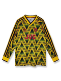 1991/93シーズンのアーセナルアウェイ長袖ユニフォーム、イアン・ライト着用のクラシックサッカージャージ
