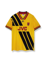 1993/94シーズンのアーセナルアウェイユニフォーム、イアン・ライト着用のクラシックサッカージャージ