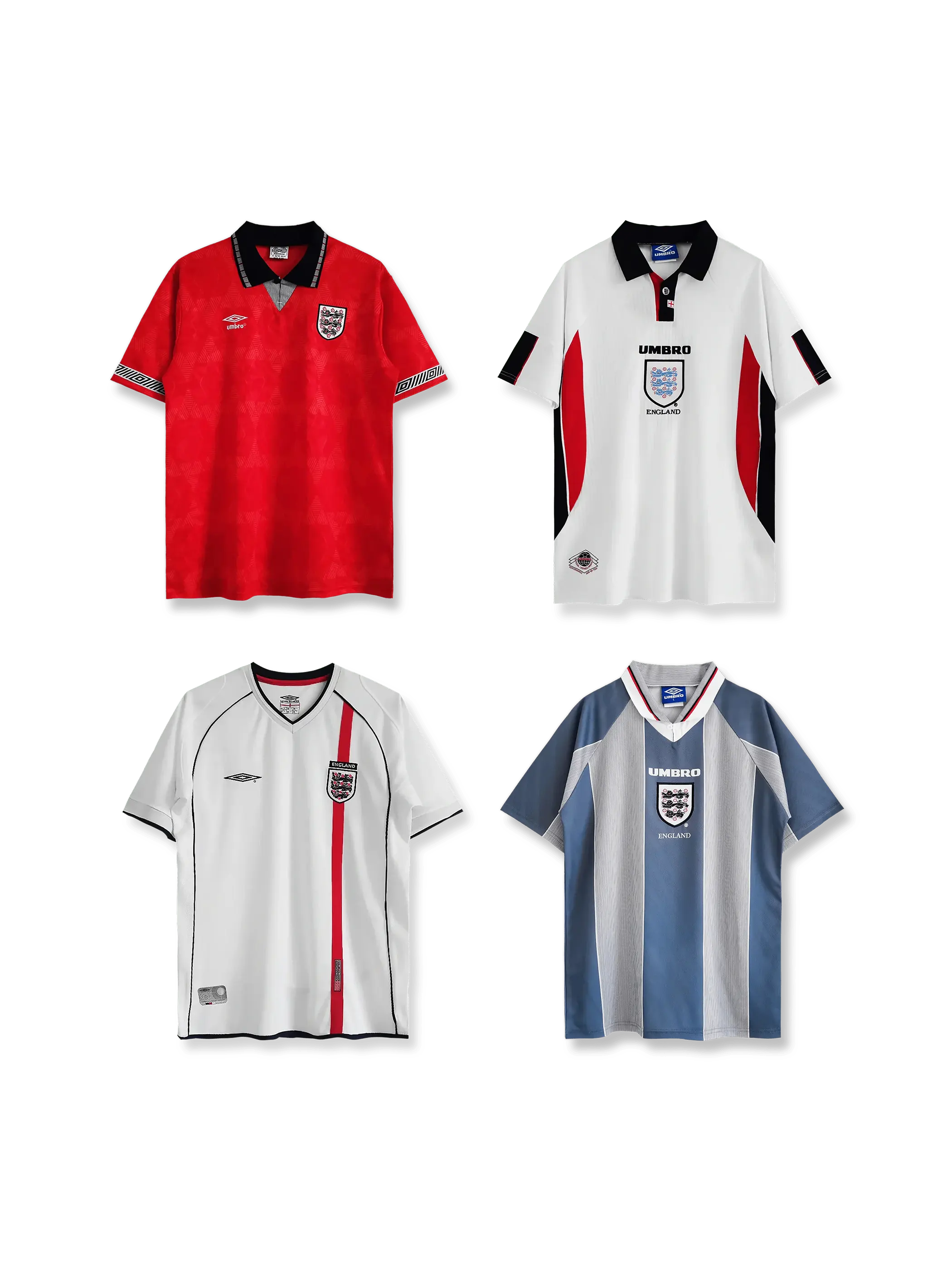 イングランド代表福袋 無地ユニフォーム3枚セット, vintage football shirt bundle