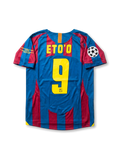FCバルセロナ 2005-06 ホーム UEFAチャンピオンズリーグ決勝パリ仕様 エトー9番 バック(ETO'Oネーム+背番号9+決勝刺繍+スターボールパッチ)