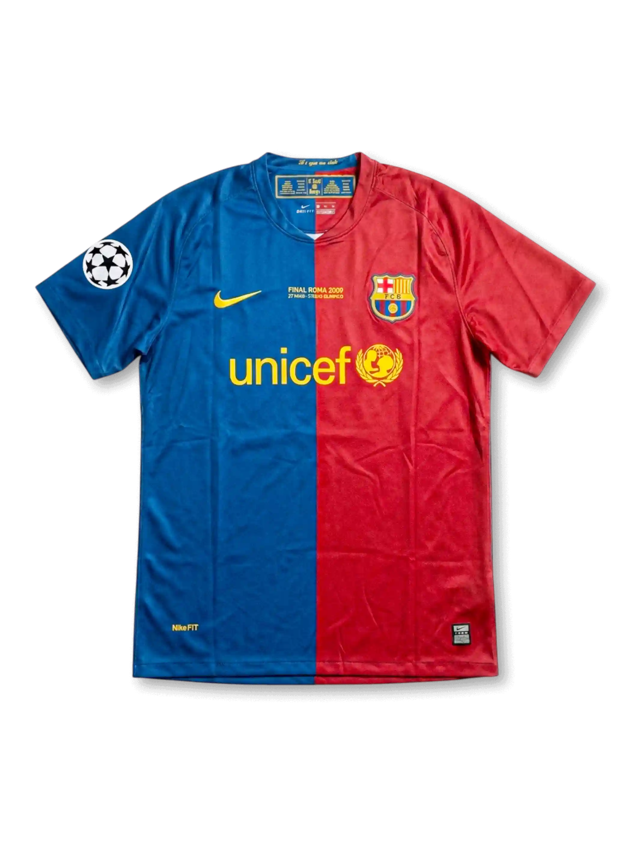 FCバルセロナ 2008-09 UEFAチャンピオンズリーグ決勝ローマ大会 ホームジャージ メッシ10番 フロント