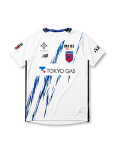 FC東京 2nd レプリカユニフォーム 半袖 前面(白×ネイビー筆致柄)