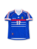1998年FIFAワールドカップ フランス代表ホームユニフォーム アンリ12番 adidas製ブルーのサッカージャージ