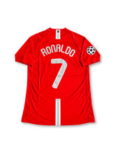 2008年UEFAチャンピオンズリーグ決勝 マンチェスター・ユナイテッド ホームユニフォーム ロナウド7番 Nike製レッドのサッカージャージ