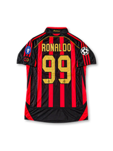 ACミラン 2006/07シーズン ホームユニフォーム ロナウド99番 adidas製レッド×ブラックのストライプ柄 bwinスポンサーロゴ入りサッカージャージ