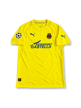 ビジャレアルCF 2008/09シーズン UEFAチャンピオンズリーグ仕様 ホームユニフォーム レプリカモデル リケルメ8番カスタム仕様 PUMA製イエローのボディにネイビーのAeroport Castellóスポンサーロゴを配したサッカージャージ