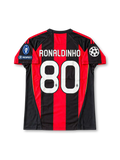 ACミラン 2010/11 ホームユニフォーム チャンピオンズリーグパッチ付き ロナウジーニョ背番号80