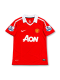 2010/11 マンチェスター・ユナイテッド ホームユニフォーム ベルバトフ9番 レッド 白襟 AON Nike
