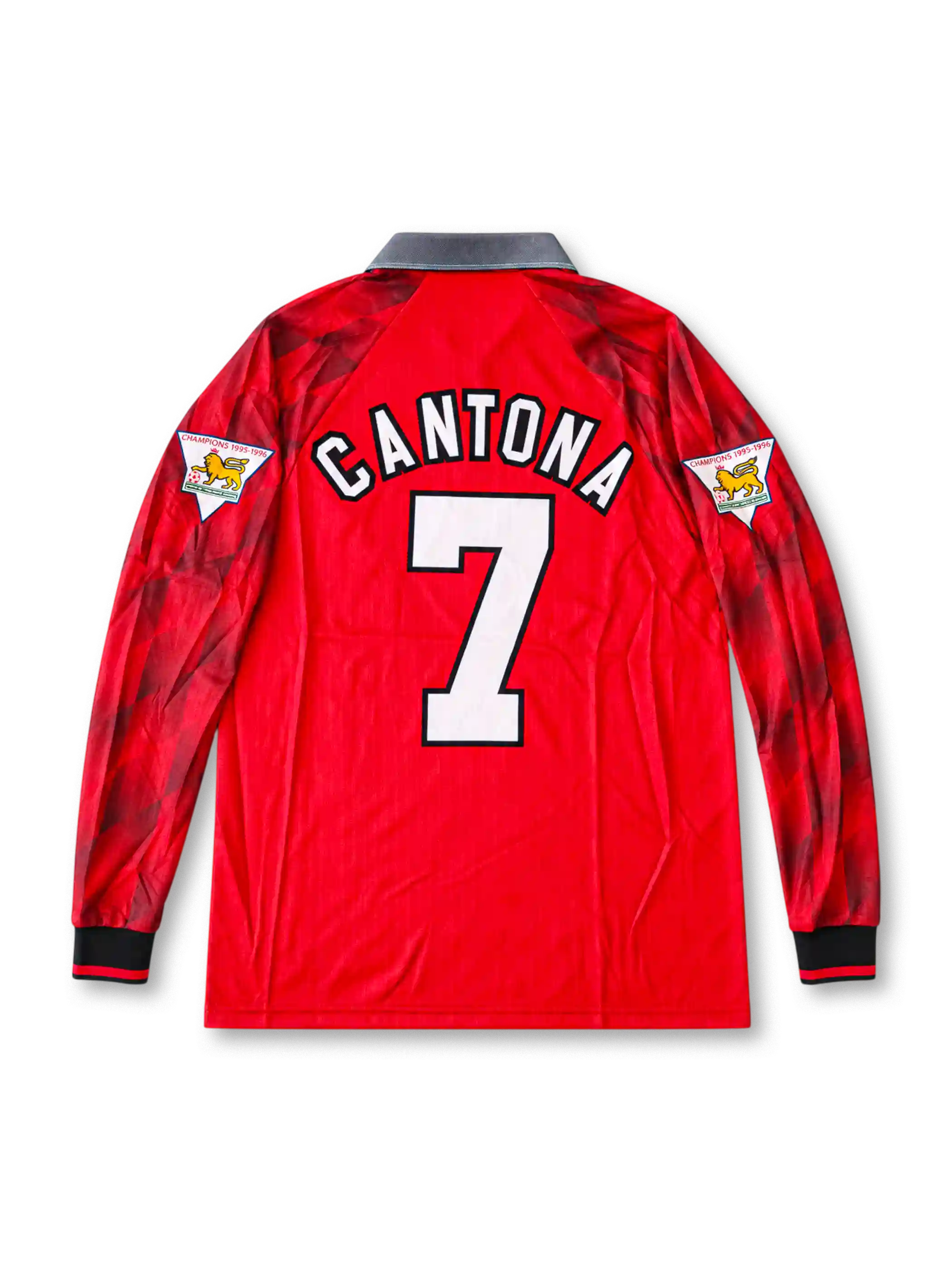 マンチェスター・ユナイテッド 1996/97 ホームユニフォーム 長袖 CHAMPIONS 1995-1996パッチ付き カントナ背番号7
