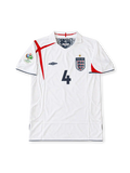 イングランド代表 2006 ホームユニフォーム 白に赤のライン ドイツW杯パッチ付き ジェラード背番号4