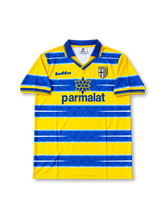 パルマ 1998/99 ホームユニフォーム イエローとブルーの横縞 Parmalatロゴ ヴェロン背番号11