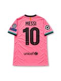 2020/21 FCバルセロナ サードユニフォーム メッシ10番 ピンク ティール Rakuten チャンピオンズリーグ