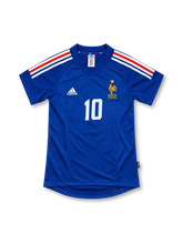 2002 フランス代表 ホームユニフォーム ジダン10番 ロイヤルブルー トリコロール adidas