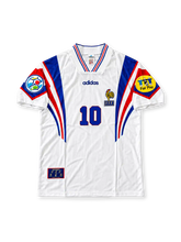 1996 フランス代表 アウェイユニフォーム ジダン10番 ホワイト トリコロール ユーロ96 adidas