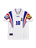 1996 フランス代表 アウェイユニフォーム ジダン10番 ホワイト トリコロール ユーロ96 adidas