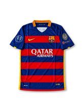 FCバルセロナ 2015/16 ホームユニフォーム ブルーとレッドの横縞 チャンピオンズリーグパッチ付き ブスケツ背番号5