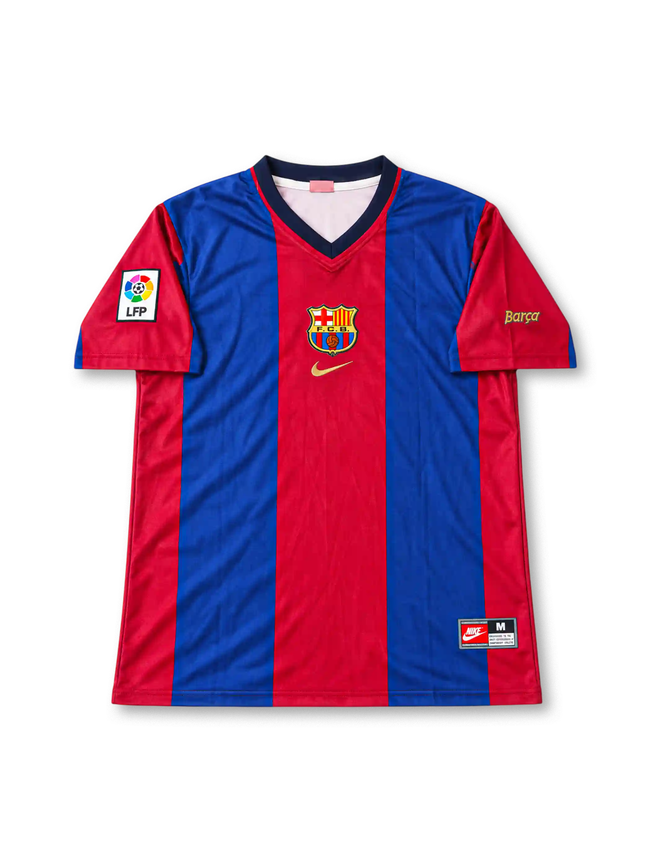 1998-00 FCバルセロナ ホームユニフォーム リバウド11番 ブラウグラナ ゴールドスウッシュ Nike LFP