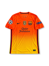 FCバルセロナ 2012/13 アウェイユニフォーム オレンジからイエローのグラデーション チャンピオンズリーグパッチ付き メッシ背番号10
