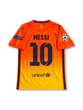 FCバルセロナ 2012/13 アウェイユニフォーム オレンジからイエローのグラデーション チャンピオンズリーグパッチ付き メッシ背番号10