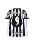 1997-99 ニューカッスル・ユナイテッド ホームユニフォーム シアラー9番 白黒ストライプ Newcastle Brown Ale adidas
