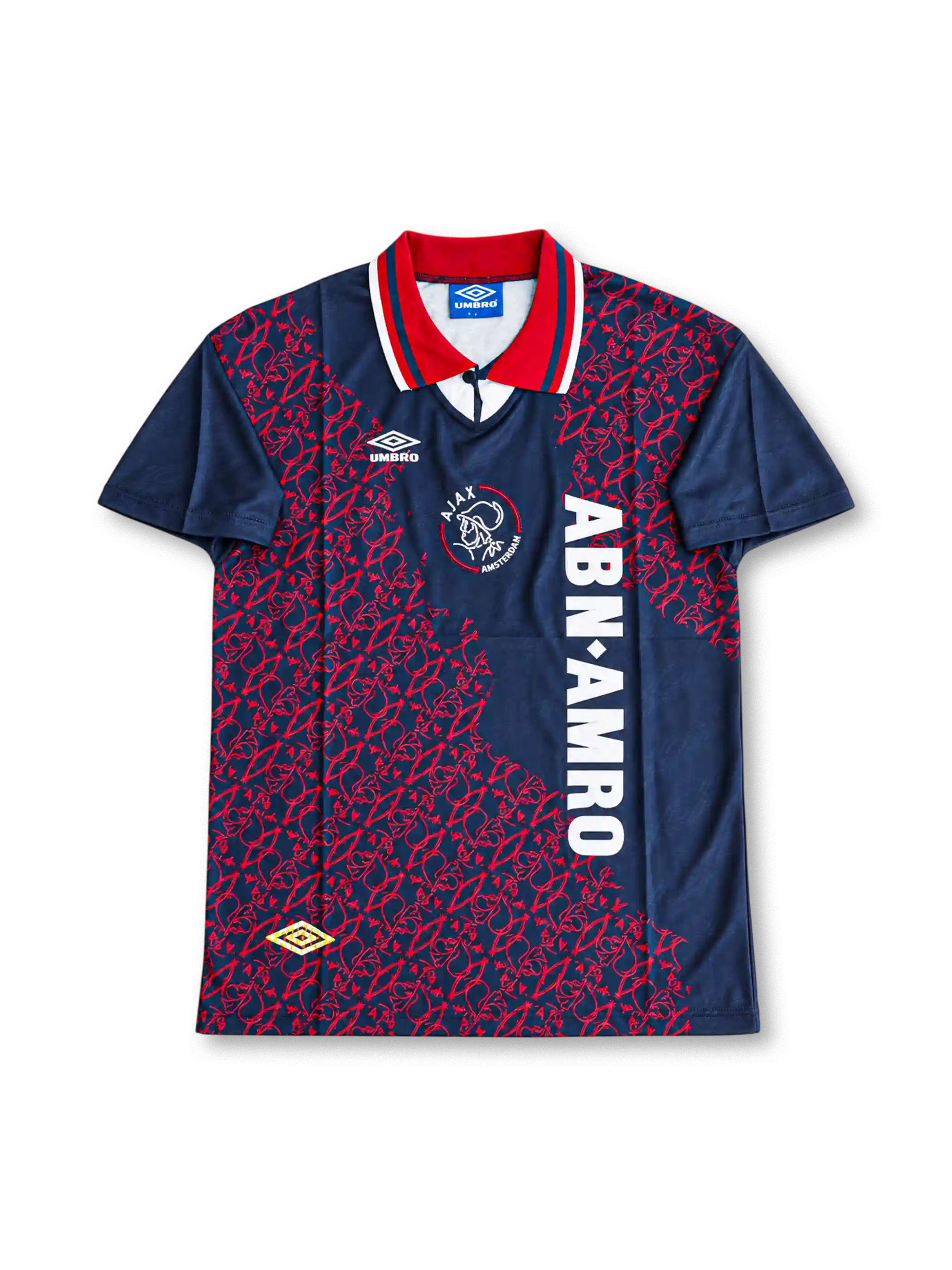 1994-95 アヤックス アウェイユニフォーム ネイビー レッド ABN AMRO Umbro