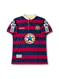 ニューカッスル・ユナイテッド 1995/96 アウェイユニフォーム クラレットとネイビーの横縞 グランダッドカラー シアラー背番号9