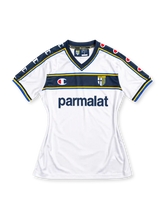 パルマ 2002-03 アウェイ ユニフォーム 白にネイビーの胸帯 parmalatロゴ入り