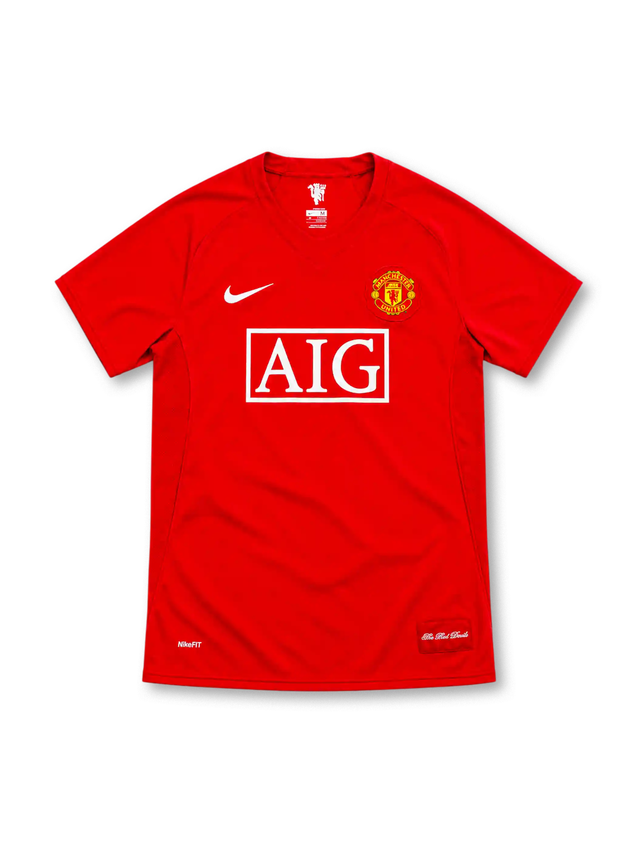 マンチェスター・ユナイテッド 2007-08 ホーム ユニフォーム レッド AIG The Red Devils ナイキ
