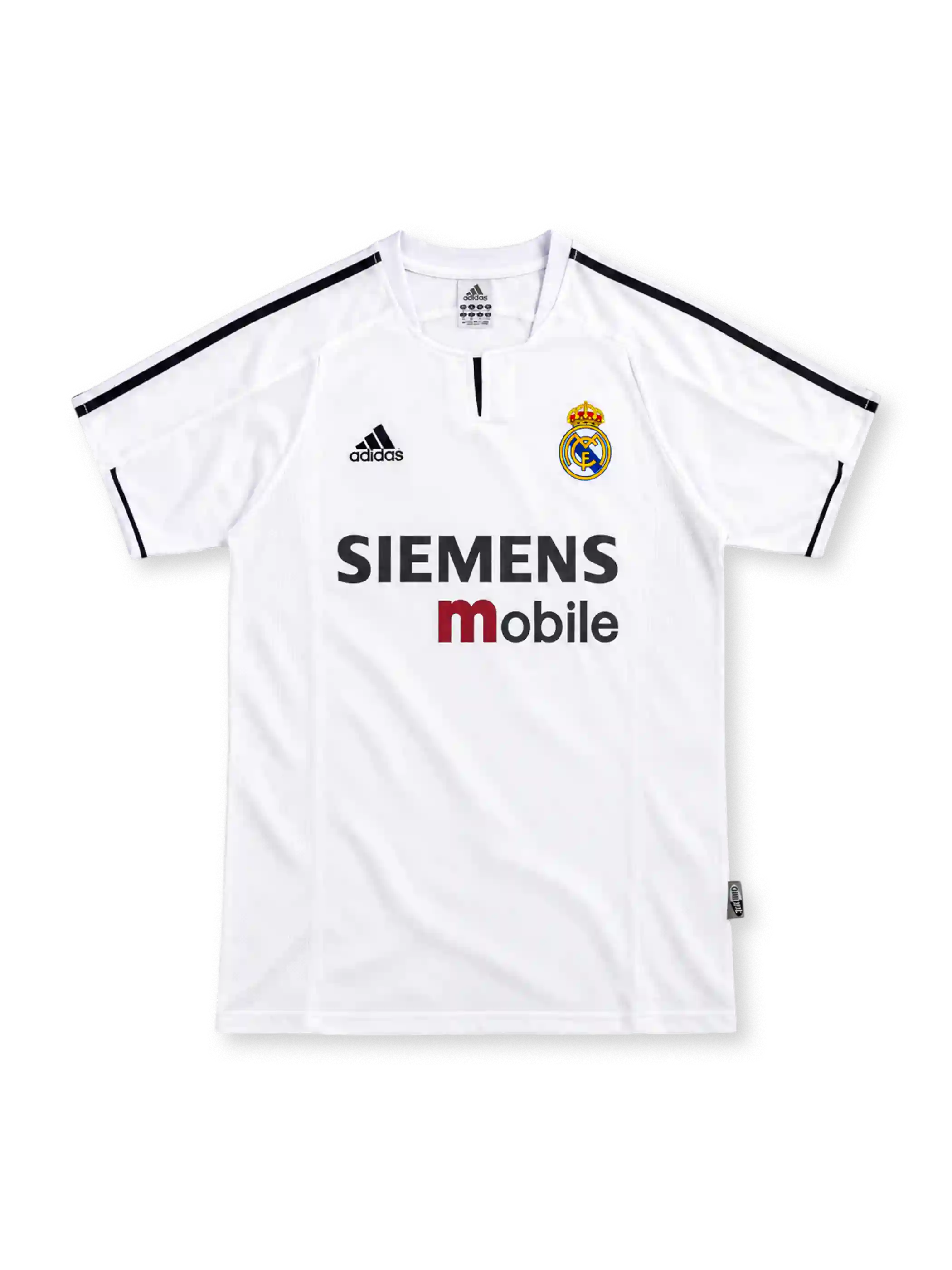 レアル・マドリード 2003-04 ホーム ユニフォーム ホワイト ブラックパイピング SIEMENS mobile アディダス