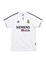 レアル・マドリード 2003-04 ホーム ユニフォーム ホワイト ブラックパイピング SIEMENS mobile アディダス