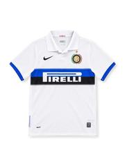 インテル 2009-10 アウェイ ユニフォーム ホワイト ブルー ブラック 横帯 PIRELLI ナイキ