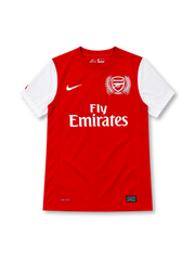アーセナル 2011-12 ホーム ユニフォーム レッド ホワイト袖 創立125周年エンブレム Fly Emirates ナイキ