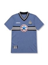 ニューカッスル・ユナイテッド 1995-96 アウェイ ユニフォーム ブルーグレー 白黒ライン NEWCASTLE BROWN ALE アディダス