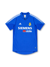 レアル・マドリード 2004/05 サードユニフォーム ロイヤルブルー 白スリーストライプ アディダス製 SIEMENS mobileスポンサー